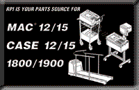 Replacement parts for the Marquette ECG analysis systems CASE 12/15 and MAC 12/15, as well as the T1800/T1900 model Treadmills