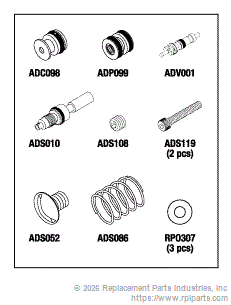 RPI Part #ADK071 - CENTURY WATER VALVE SERVICE KIT