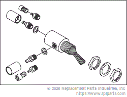 RPI Part #ADV181 - 2 WAY MOMENTARY TOGGLE VALVE (BLACK)