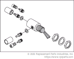 RPI Part #ADV182 - 2 WAY MOMENTARY TOGGLE VALVE (GRAY)