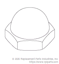RPI Part #AIN176 - ACORN NUT (#6-32)