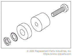 RPI Part #AMF166 - FRONT-RUBBER FOOT ASSEMBLY 