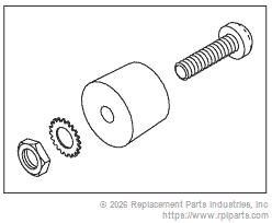 RPI Part #AMF180 - REAR-RUBBER FOOT ASSEMBLY 