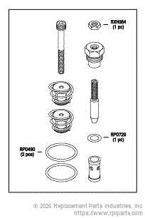 RPI Part #AMK225 - CHECK VALVE & FLOW CONTROL KIT