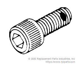 RPI Part #AMS049 - 1/4-28 SOCKET HEAD CAP SCREW W/ NYLON PELLET