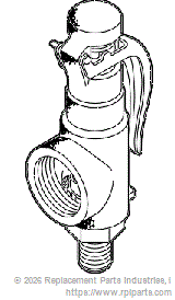 RPI Part #AMV150 - SAFETY VALVE (100 PSA)