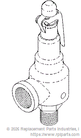 RPI Part #AMV191 - SAFETY VALVE (40 PSI)
