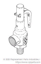 RPI Part #AMV201 - SAFETY VALVE (50 PSI)