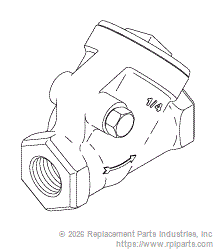 RPI Part #AMV228 - CHECK VALVE (1/4