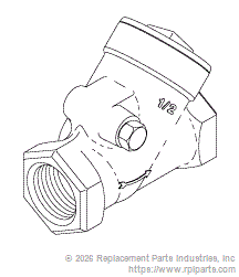 RPI Part #AMV229 - CHECK VALVE (1/2