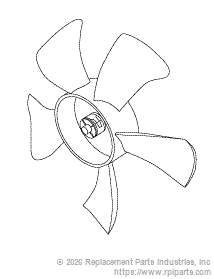 RPI Part #ATF633 - DRYER FAN BLADE