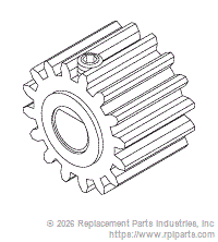 RPI Part #ATG612 - DRYER DRIVE GEAR