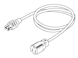 RPI Part #BUC018 - POWER CORD / EXT CORD (13A @ 125VAC, 8 ft.)