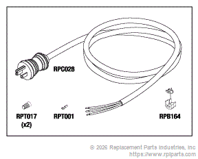 RPI Part #CAK120 - POWER CORD KIT