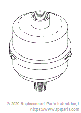 RPI Part #CMA070 - AIR FILTER ASSEMBLY