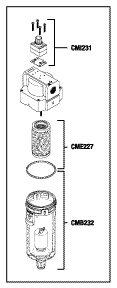 RPI Part #CMA229 - COALESCING FILTER ASSEMBLY