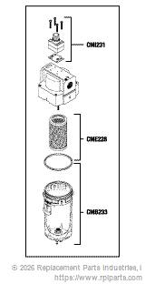RPI Part #CMA230 - PARTICULATE FILTER ASSEMBLY