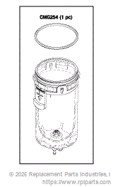 RPI Part #CMB233 - BOWL (MANUAL DRAIN)
