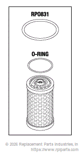 RPI Part #CME104 - CARBON FILTER ELEMENT