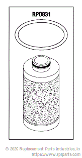 RPI Part #CME105 - COALESCING FILTER ELEMENT