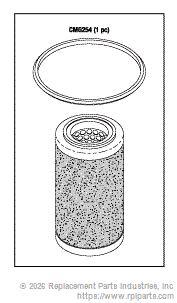 RPI Part #CME228 - PARTICULATE FILTER ELEMENT