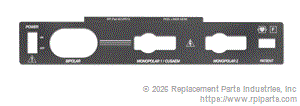 RPI Part #CVP013 - OVERLAY (CONNECTOR PANEL)