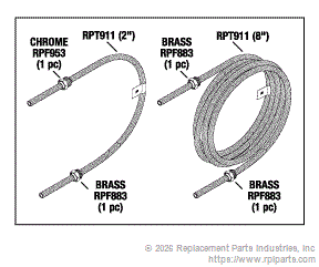 RPI Part #DSH009 - AIR HOSE (BRAIDED GRAY)