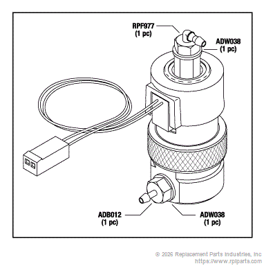 RPI Part #DSV011 - SOLENOID VALVE (PINCH) 