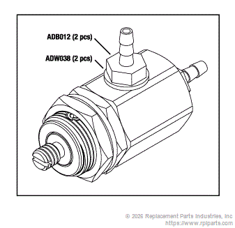 RPI Part #DSV027 - NEEDLE VALVE (WATER)