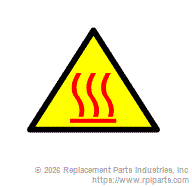 RPI Part #KVD014 - DECAL (HOT WARNING)