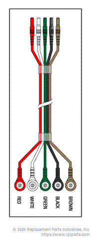 RPI Part #LBM001 - 5 LEADWIRE BONDED SET-40