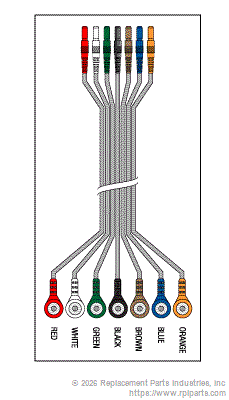 RPI Part #LDM304 - 7 LEADWIRE SET DISPOSABLE 24