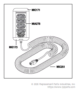 RPI Part #MIC277 - HAND CONTROL (NON-PROGRAMMABLE)