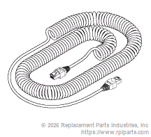 RPI Part #MIC293 - COILED CORD (FOOT CONTROL)