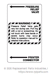 RPI Part #MIL260 - LABEL (PR VALVE WARNING)