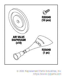 RPI Part #MTK019 - AIR VALVE DIAPHRAGM KIT