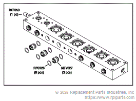 RPI Part #MTM039 - MANIFOLD (8 STN)