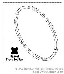 RPI Part #NAG002 - DOOR GASKET (QUAD RING)