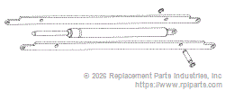 RPI Part #PCA656 - GAS SPRING ASSEMBLY – CEILING OR TRACK (210 LBS.) 