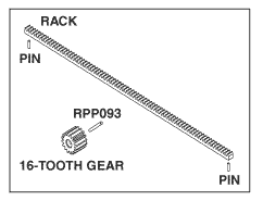 RPI Part #PCK738 - GEAR AND RACK