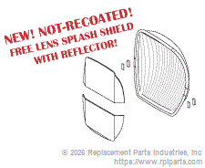 RPI Part #PCR710 - REFLECTOR WITH FREE LENS SPLASH SHIELD