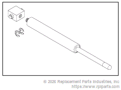 RPI Part #PCS601 - GAS SPRING WITH ANCHOR (Ceiling or Track Mount)