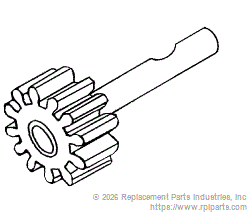 RPI Part #PHA023 - GEAR WITH DRILLED SHAFT