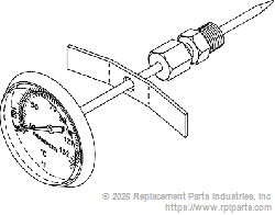 RPI Part #RCG085 - TEMPERATURE GAUGE (DIAL THERMOMETER)