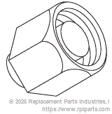 RPI Part #RCN059 - COMPRESSION NUT WITH FERRULE