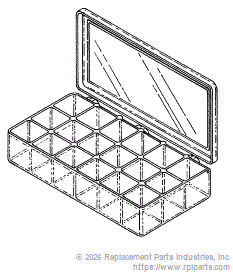 RPI Part #RPB417 - 18-COMPARTMENT STORAGE CASE