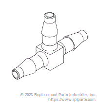 RPI Part #RPB703 - BARB TEE