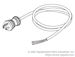 RPI Part #RPC028 - HOSPITAL GRADE POWER CORD WITHOUT CONNECTORS (10A @ 125VAC, 10 ft.)