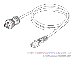 RPI Part #RPC260 - HOSPITAL GRADE POWER CORD (15A @ 125VAC, 10 ft.)
