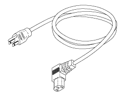 RPI Part #RPC291 - POWER CORD (15A @ 125VAC, LEFT ANGLE, 6 ft.)